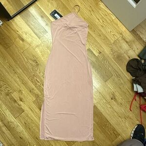 PrettyLittleThing Blush One-Shoulder Dress